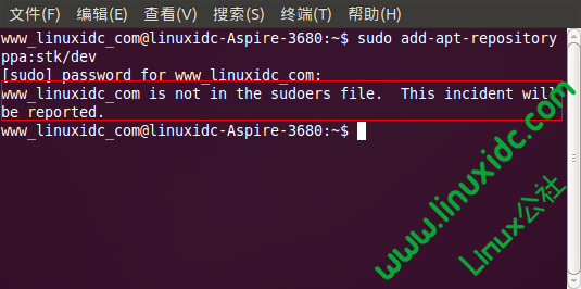 Ubuntu技巧之 is not in the sudoers file解决方法