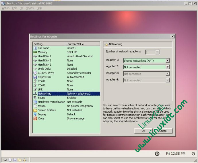 Virtual PC 2007 中安装Ubuntu 10.04的几个问题