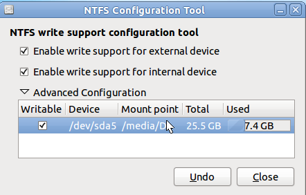 Ubuntu10.10自动挂载NTFS分区