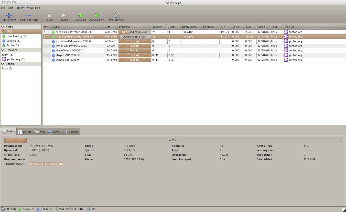 Ubuntu中安装BT客户端Deluge 1.3.1/图 www.linuxidc.com