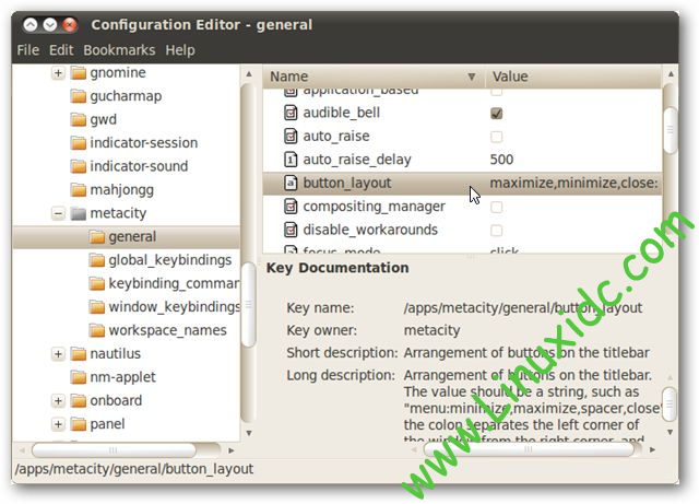 Ubuntu 10.10中最大最小化关闭按钮位置
