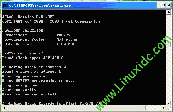 Widows下PXA270开发板的Linux系统的移植过程