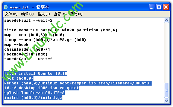Windows XP硬盘安装Ubuntu 10.10双系统图解