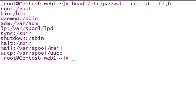 Linux纵向截取工具之cut