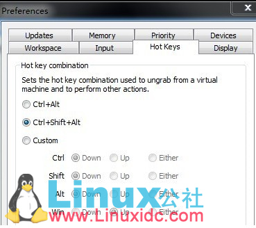 VMWare里Linux在x windows与虚拟终端之间切换方法