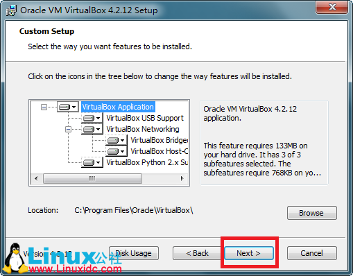 Windows 7下VirtualBox 4.2.12安装与配置