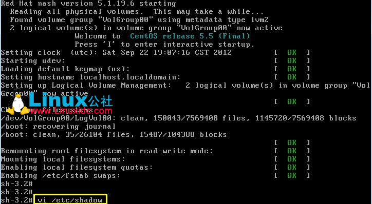 破解CentOS的root密码（救援模式无密码）