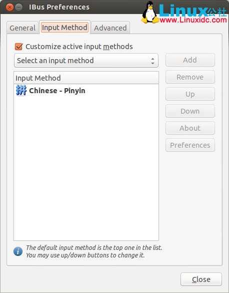 Ubuntu 12.10 上安装IBus中文输入法