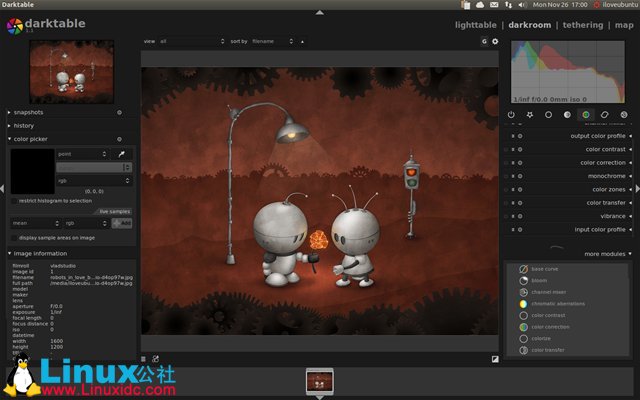 Ubuntu下安装数字摄影暗房软件Darktable