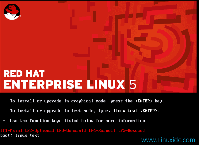 文本界面安装RHEL5操作系统详解