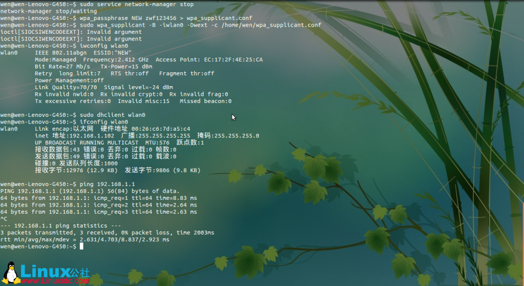Ubuntu无线上网,Ubuntu无线上网配置,Ubuntu手动配置网络,Ubuntu系统教程