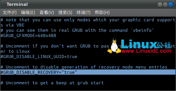 Ubuntu 12.04中禁用恢复模式