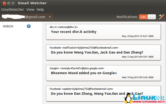 Ubuntu 12.04 安装 Gmail Watcher